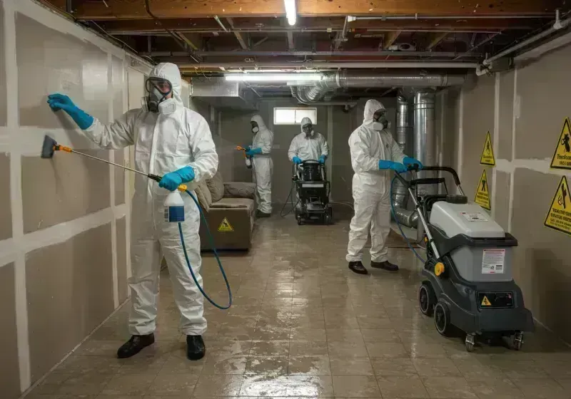 Basement Moisture Removal and Structural Drying process in New Castle, CO